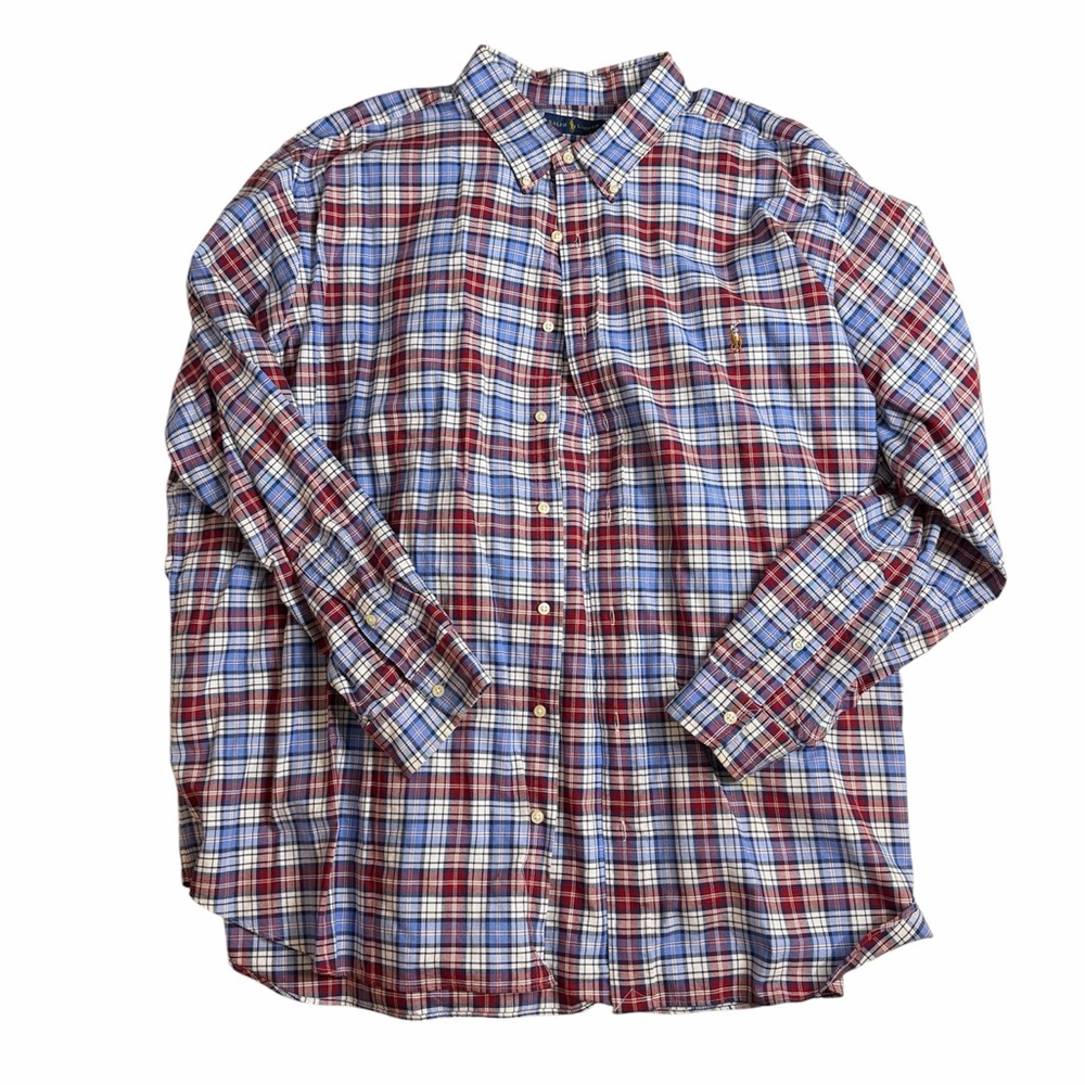 Polo Ralph Lauren Men's, 100% Cotton Plaid Performance Shirt, Multi, 4XLT